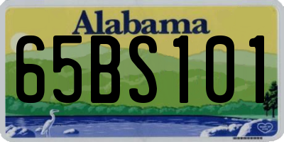 AL license plate 65BS101