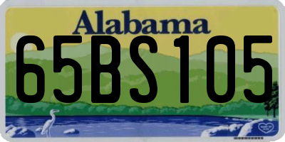 AL license plate 65BS105