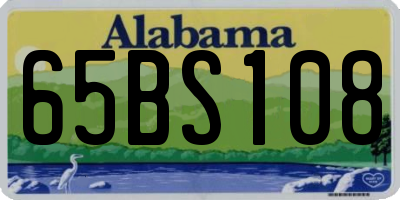 AL license plate 65BS108