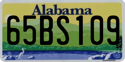 AL license plate 65BS109