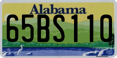 AL license plate 65BS110