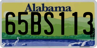 AL license plate 65BS113