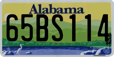 AL license plate 65BS114
