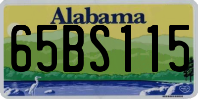 AL license plate 65BS115