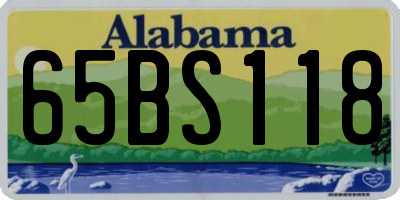 AL license plate 65BS118