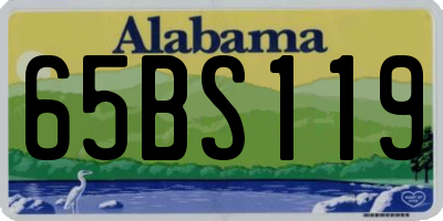 AL license plate 65BS119