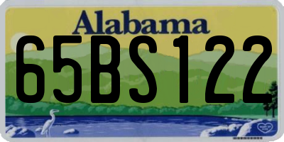 AL license plate 65BS122
