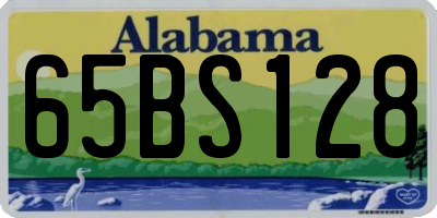 AL license plate 65BS128