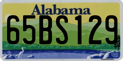 AL license plate 65BS129
