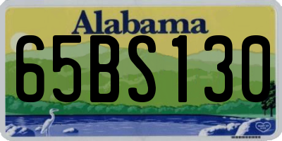 AL license plate 65BS130