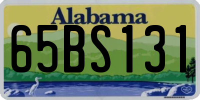 AL license plate 65BS131