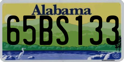 AL license plate 65BS133