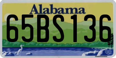 AL license plate 65BS136