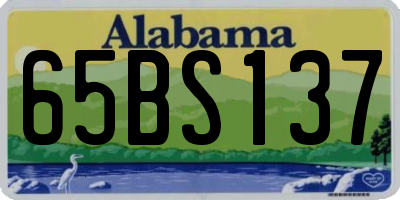 AL license plate 65BS137