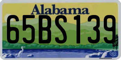AL license plate 65BS139
