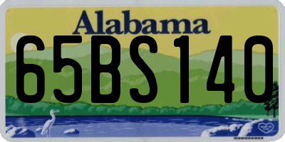 AL license plate 65BS140