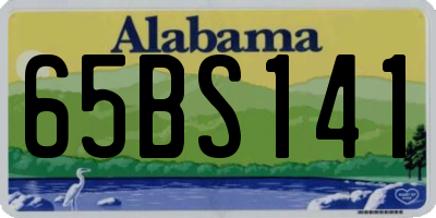 AL license plate 65BS141