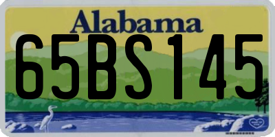 AL license plate 65BS145