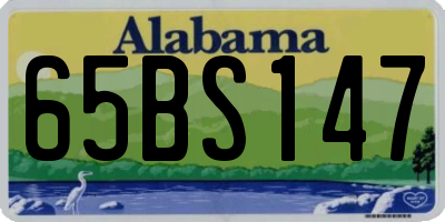 AL license plate 65BS147