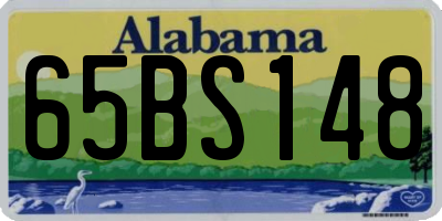 AL license plate 65BS148