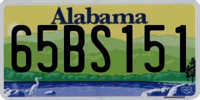AL license plate 65BS151