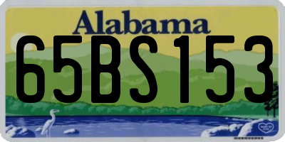 AL license plate 65BS153