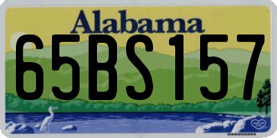 AL license plate 65BS157