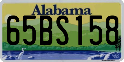 AL license plate 65BS158