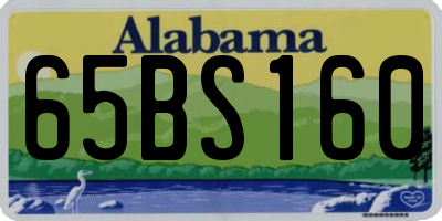 AL license plate 65BS160