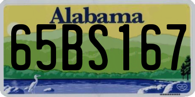 AL license plate 65BS167