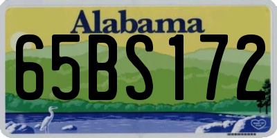 AL license plate 65BS172
