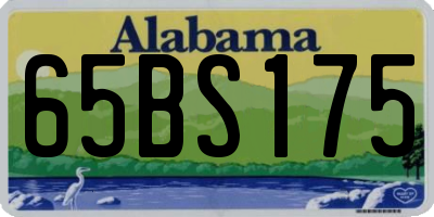 AL license plate 65BS175