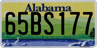 AL license plate 65BS177