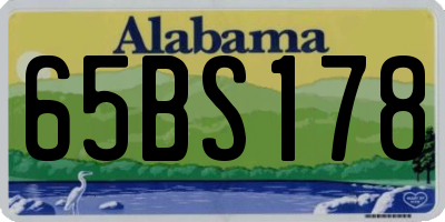 AL license plate 65BS178