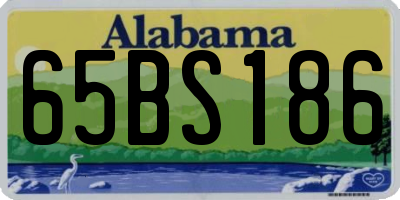 AL license plate 65BS186