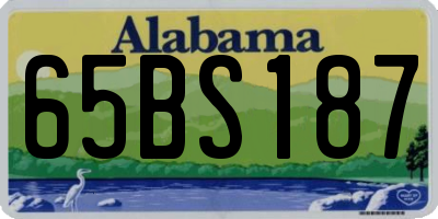 AL license plate 65BS187