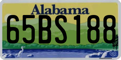 AL license plate 65BS188