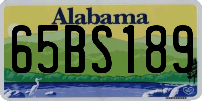 AL license plate 65BS189