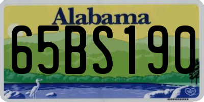 AL license plate 65BS190