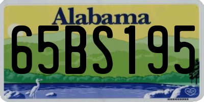 AL license plate 65BS195