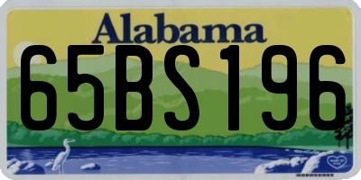 AL license plate 65BS196