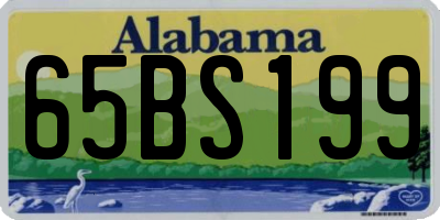AL license plate 65BS199