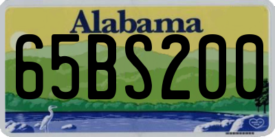AL license plate 65BS200