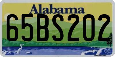 AL license plate 65BS202