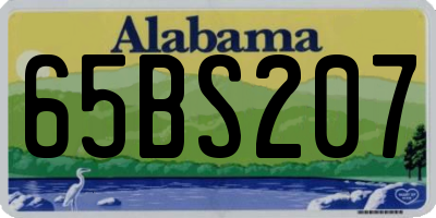 AL license plate 65BS207