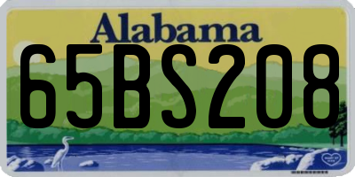 AL license plate 65BS208