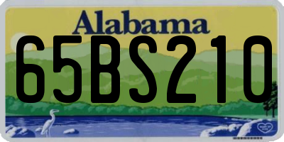 AL license plate 65BS210