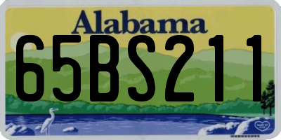 AL license plate 65BS211