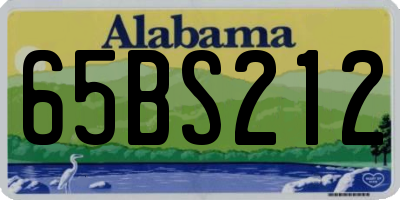AL license plate 65BS212