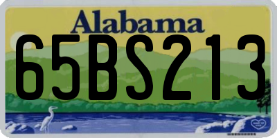 AL license plate 65BS213
